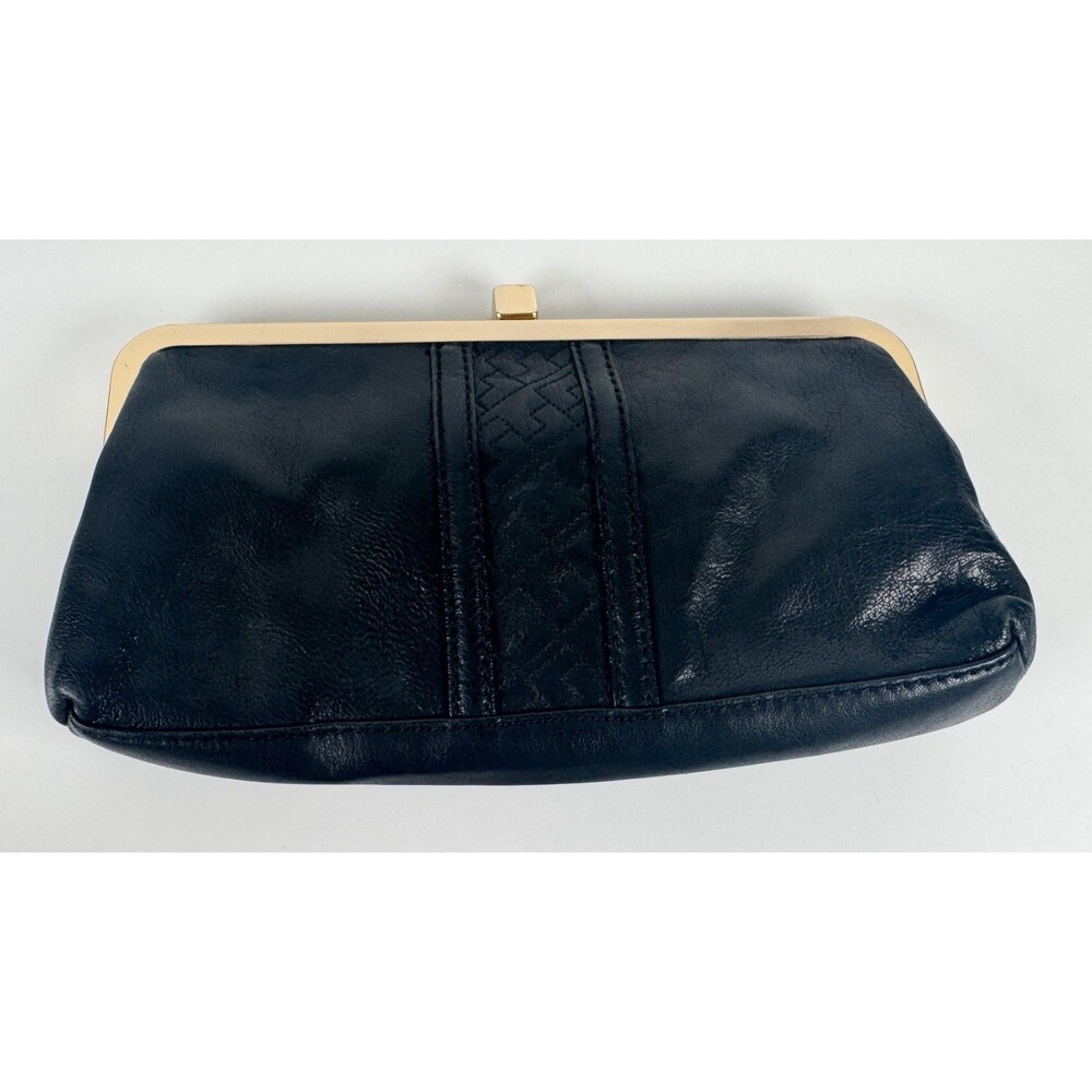 Vintage L.A.M.B Gwen Stefani Women's Black Leather Clutch Celebrity - Picture 2 of 4